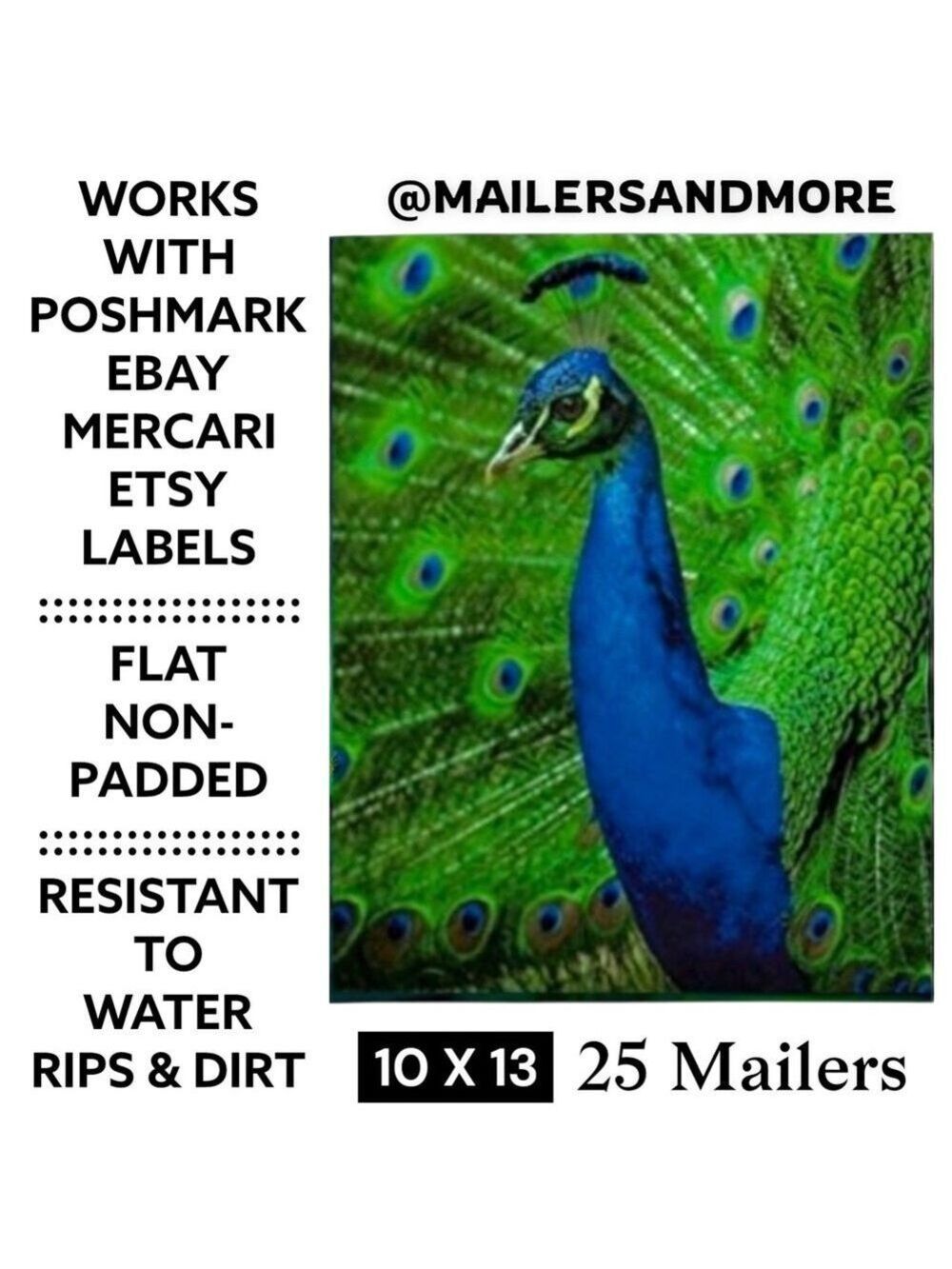 25 10X13 Poly Mailers Royal Peacock PRICE IS FIRM - Picture 3 of 13